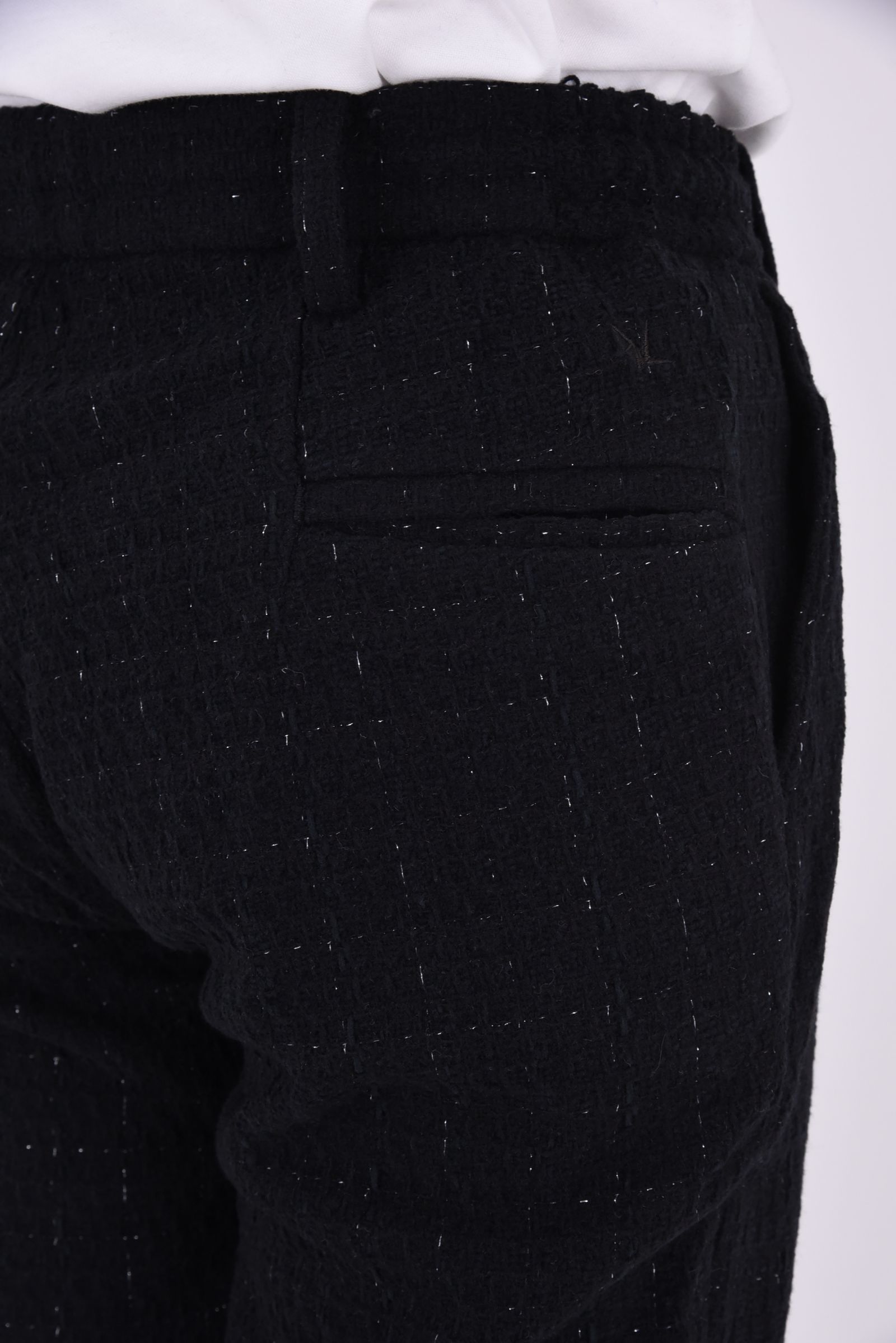 【26AW】【セットアップ】 LAME SQUARE JACQUARD JACKET & SLACKS / ファンシーツイード テーラードシングルジャケット&イージースラックス (ブラック)