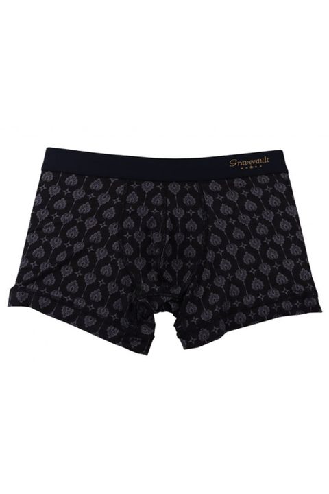 Botanical Plants Short Boxer - ブラック