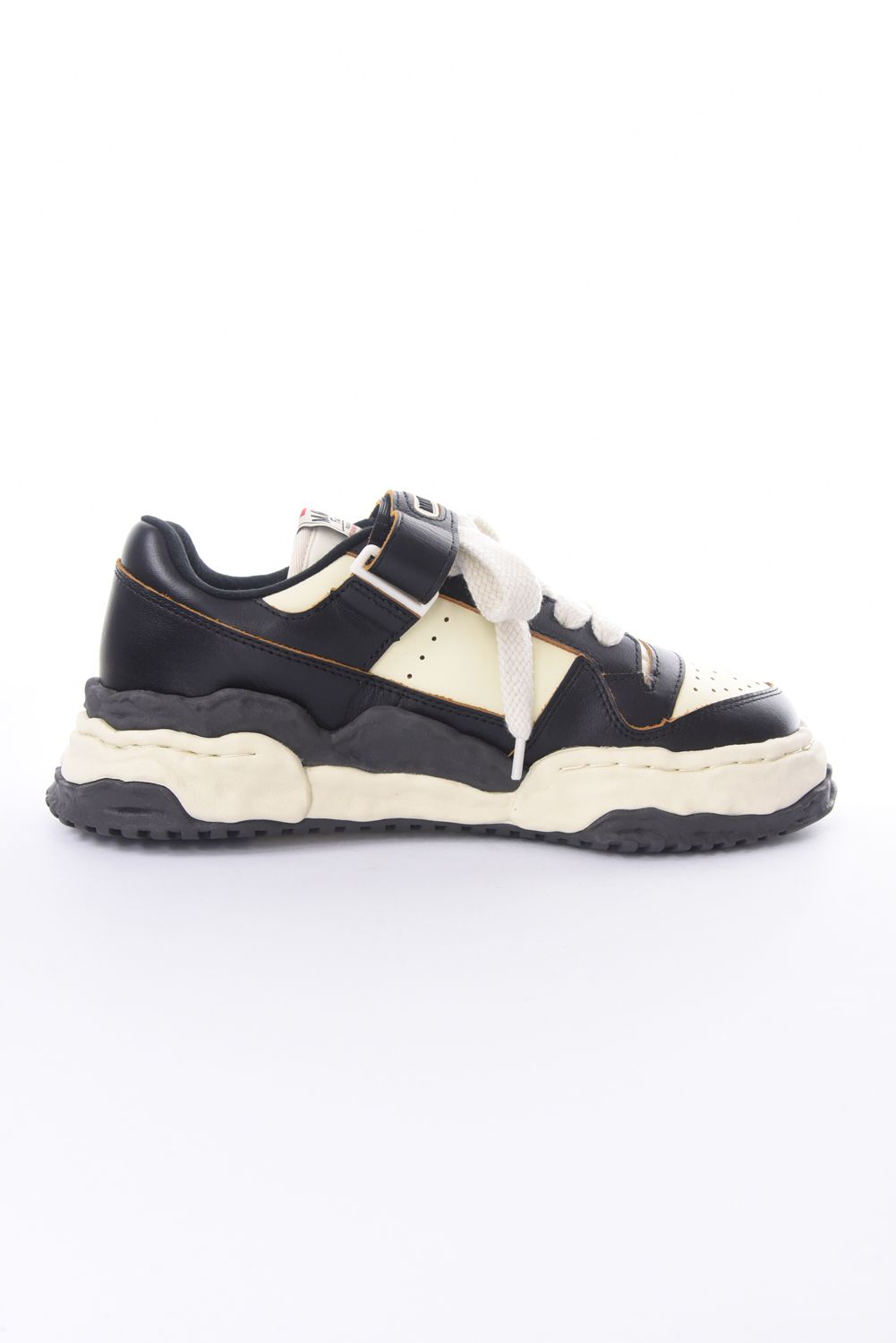 "KEITH" OG Sole Leather Low-Top sneaker / オリジナルソール レザー ローカットスニーカー （ブラック / ホワイト)