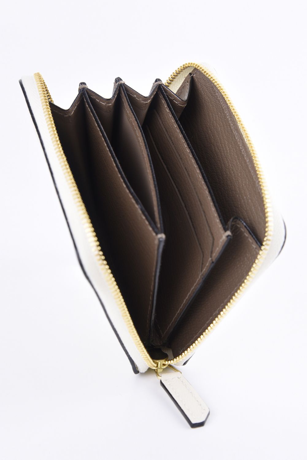 ROUND ZIP MINI WALLET / LA393GT ラウンドジップ ミニウォレット ホワイト / グレー