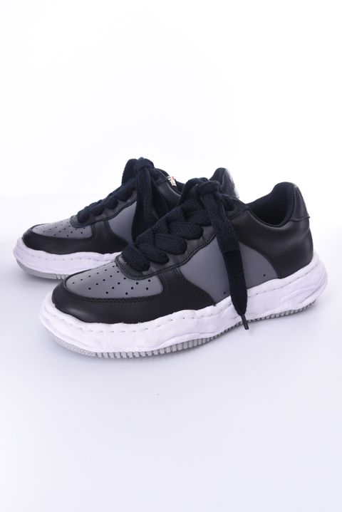 "WAYNE LOW" OG sole leather Low-Top sneaker / オリジナルソール レザー ローカットスニーカー ブラック / グレー