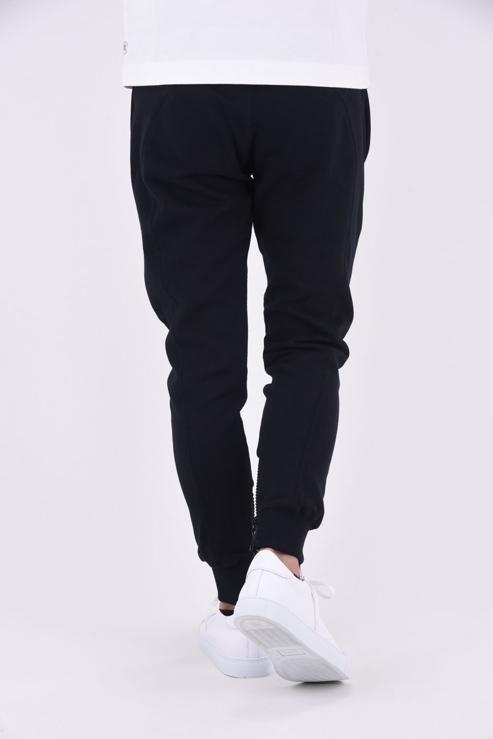 GLITTER ZIP LONG PANTS / グリッターロゴ ロングパンツ ブラック
