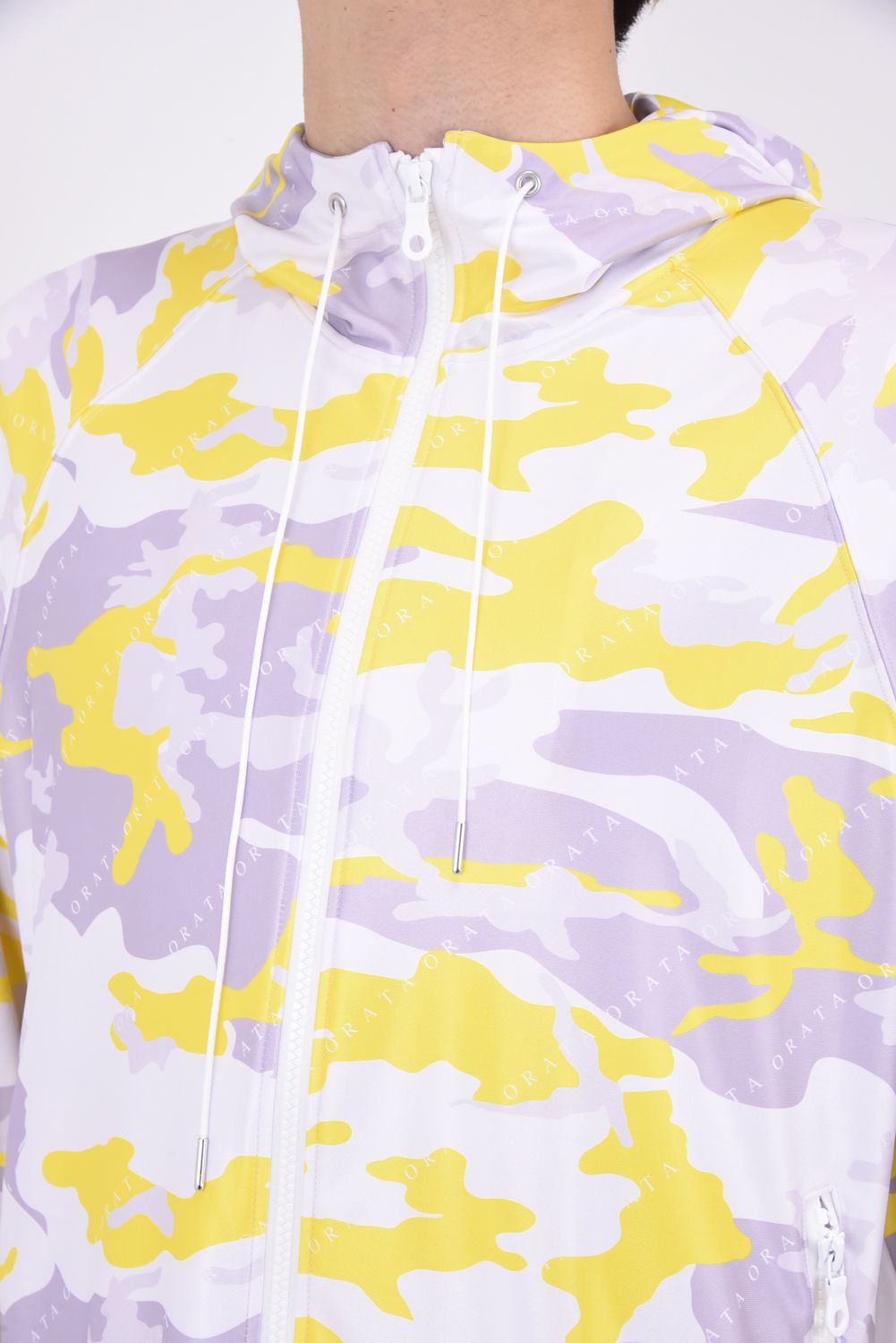rush zip hoodie / ラッシュガード オリジナルカモフラージュ フルジップフーディー イエロー