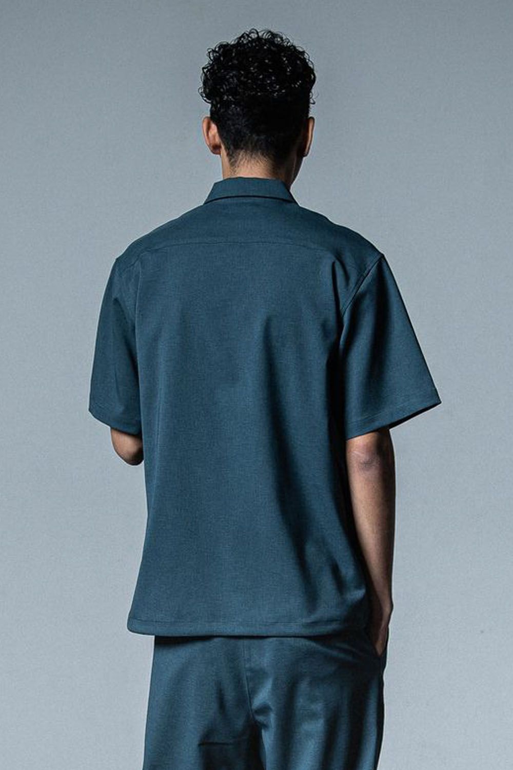 PULLOVER HALF SHIRT / ハーフジップ ドローコード プルオーバーシャツ グリーン