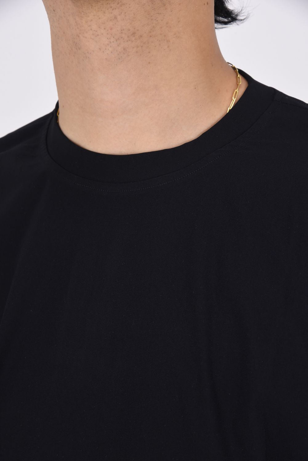 NYLON LONG SLEEVE / ロングスリーブ クルーネック オーバーサイズトレーナー ブラック