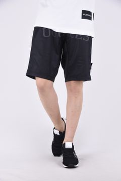 《1PIU1UGUALE3 RONE》 R[10] 113 LAYERED MESH EASY SHORTS  BLACK / 113ロゴ レイヤード メッシュ ショーツ ブラック