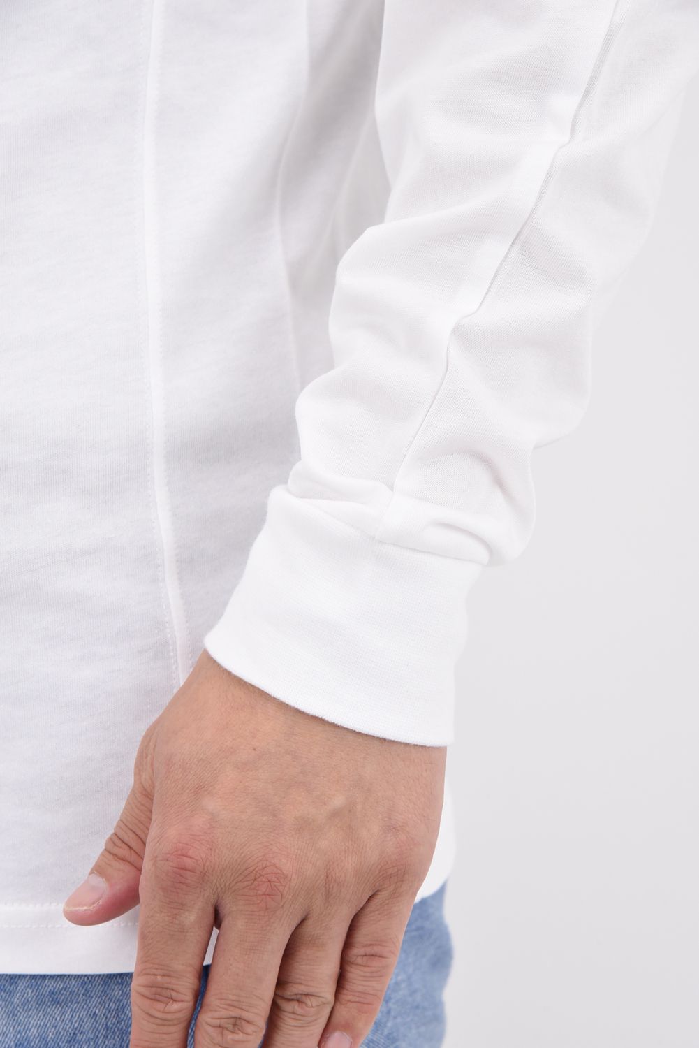 BACK LOGO HALF CIRCLE LONG SLEEVE / バックロゴ ハーフサークル ロングスリーブ ホワイト
