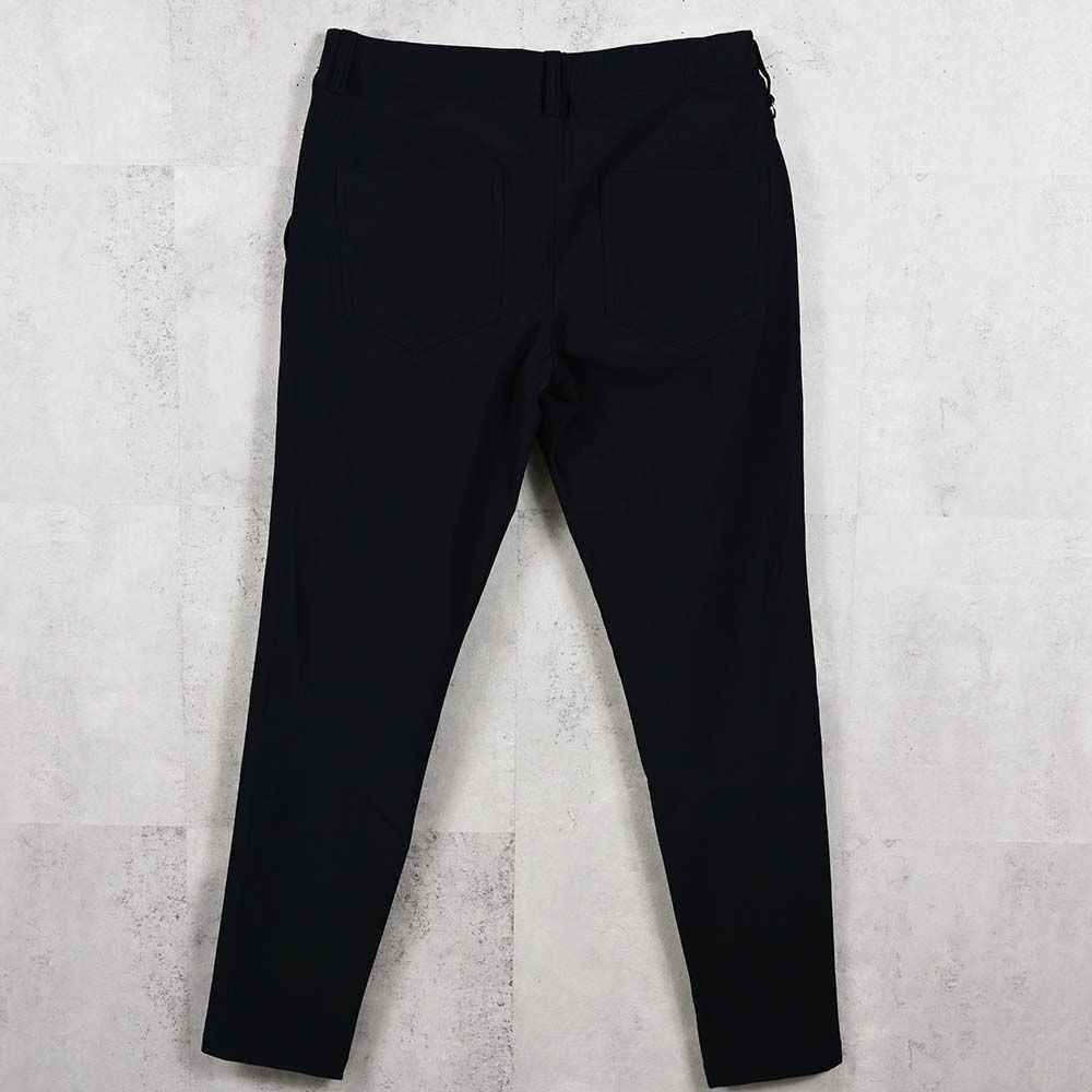 CHRIS EASY HEAT TUCK PANTS / 【定番商品】 ナイロンストレッチ 裏起毛 スラックスイージータックパンツ (ブラック) (10月下旬入荷予定) ※オーダー締切:9月7日(月)17時