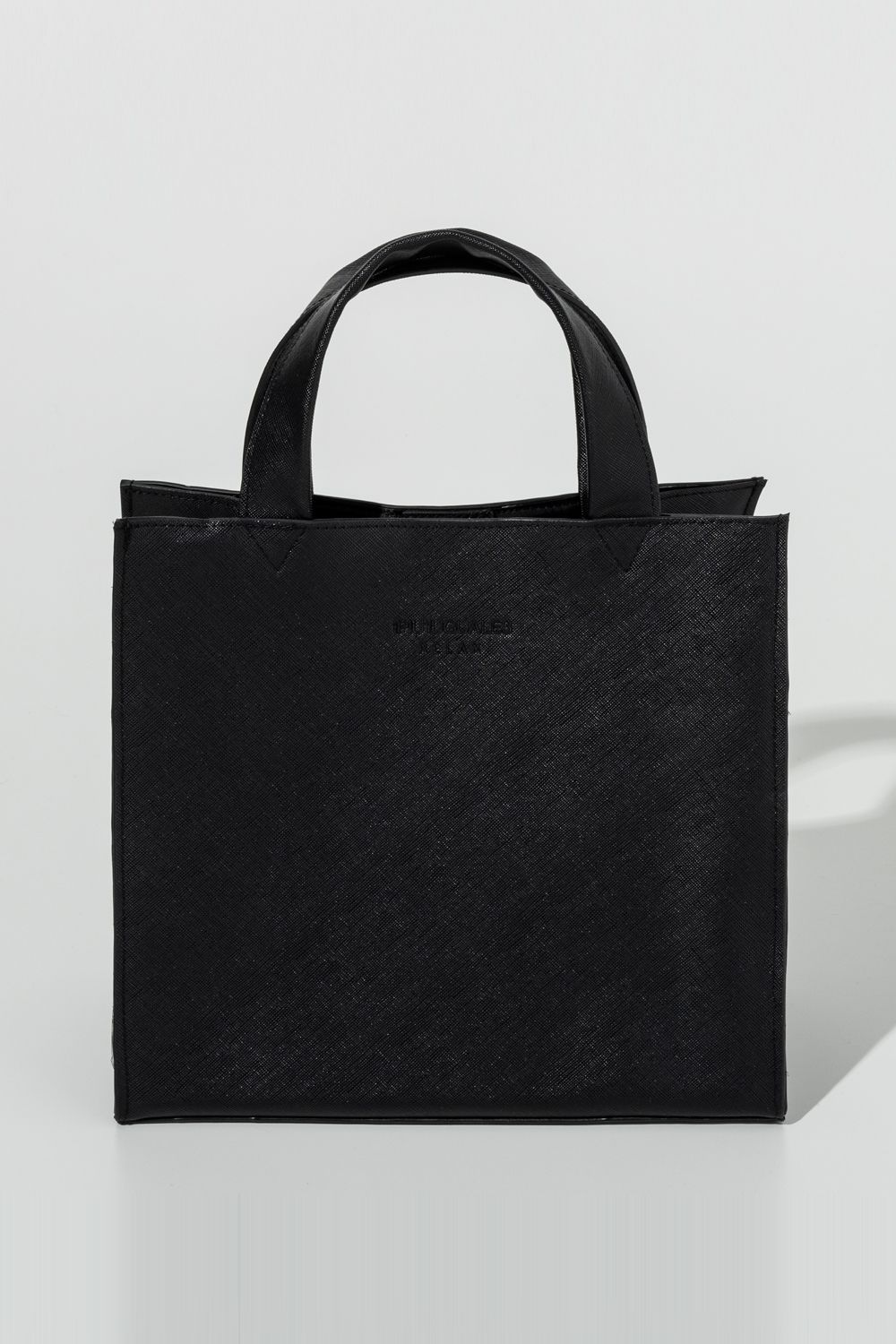 SAFFIANO LUNCH BAG / サフィアーノエコレザー ランチバッグ (ブラック) (12月中旬入荷予定)