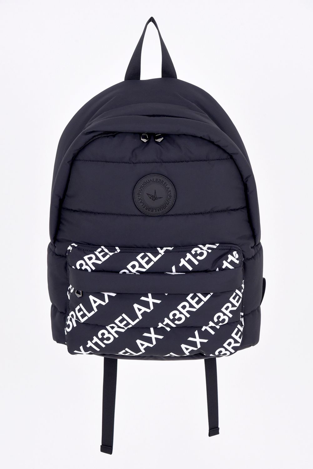 BATTING LOGO BACKPACK / キルティング サークルロゴ バックパック ブラック / ホワイト
