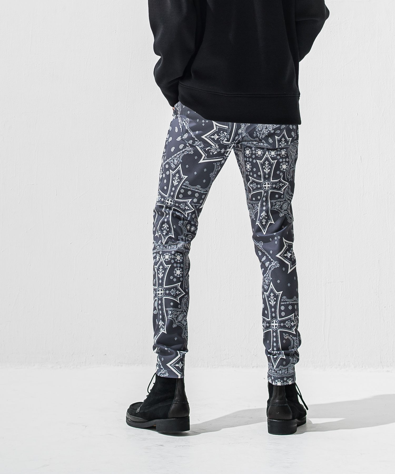 CHRIS EASY TUCK PANTS / ハイテンショントリコット スラックスイージータックパンツ (クロスグレー ) (1月上旬入荷予定) ※オーダー締切:9月7日(月)17時