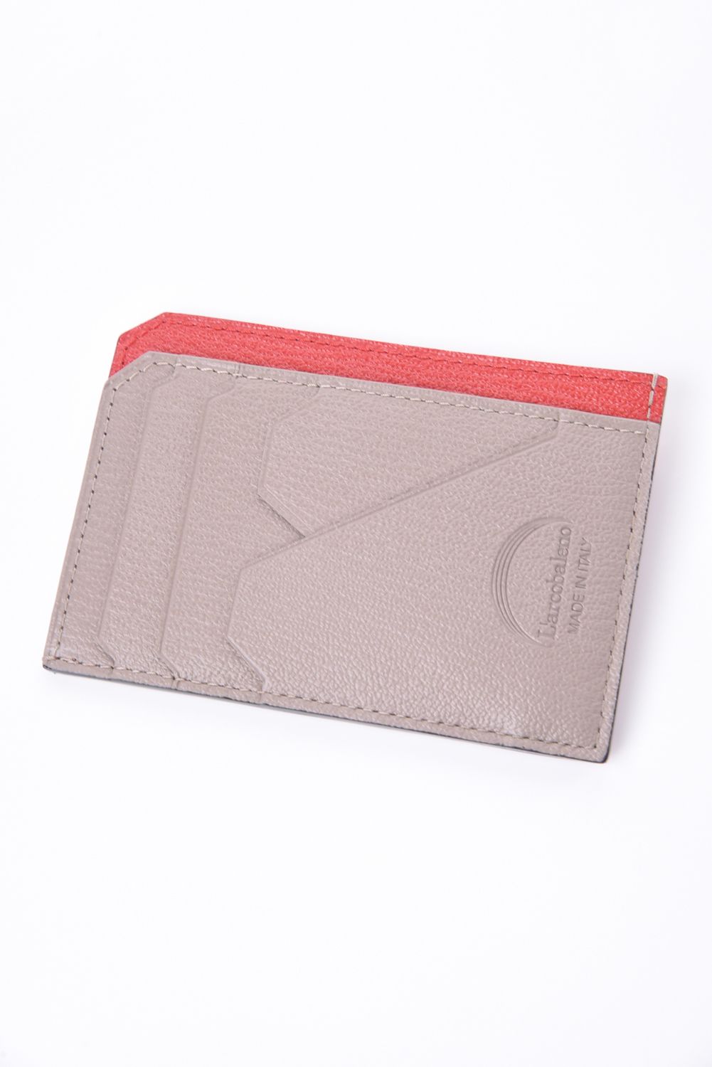 【残り1点】 MINI WALLET / LA354GT2 ゴートレザー スマートミニウォレット レッド×トルトラ