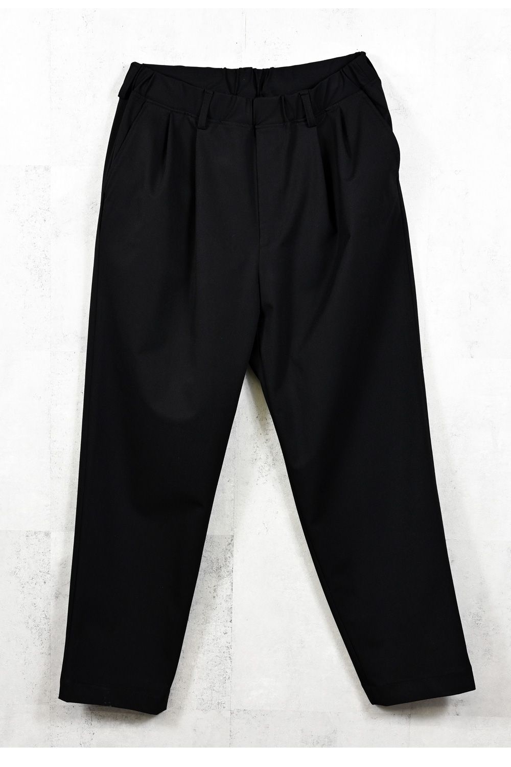 BEN PANTS / ルーズフィット ワイドシルエット ロングパンツ (ブラック) (1月中旬入荷予定)