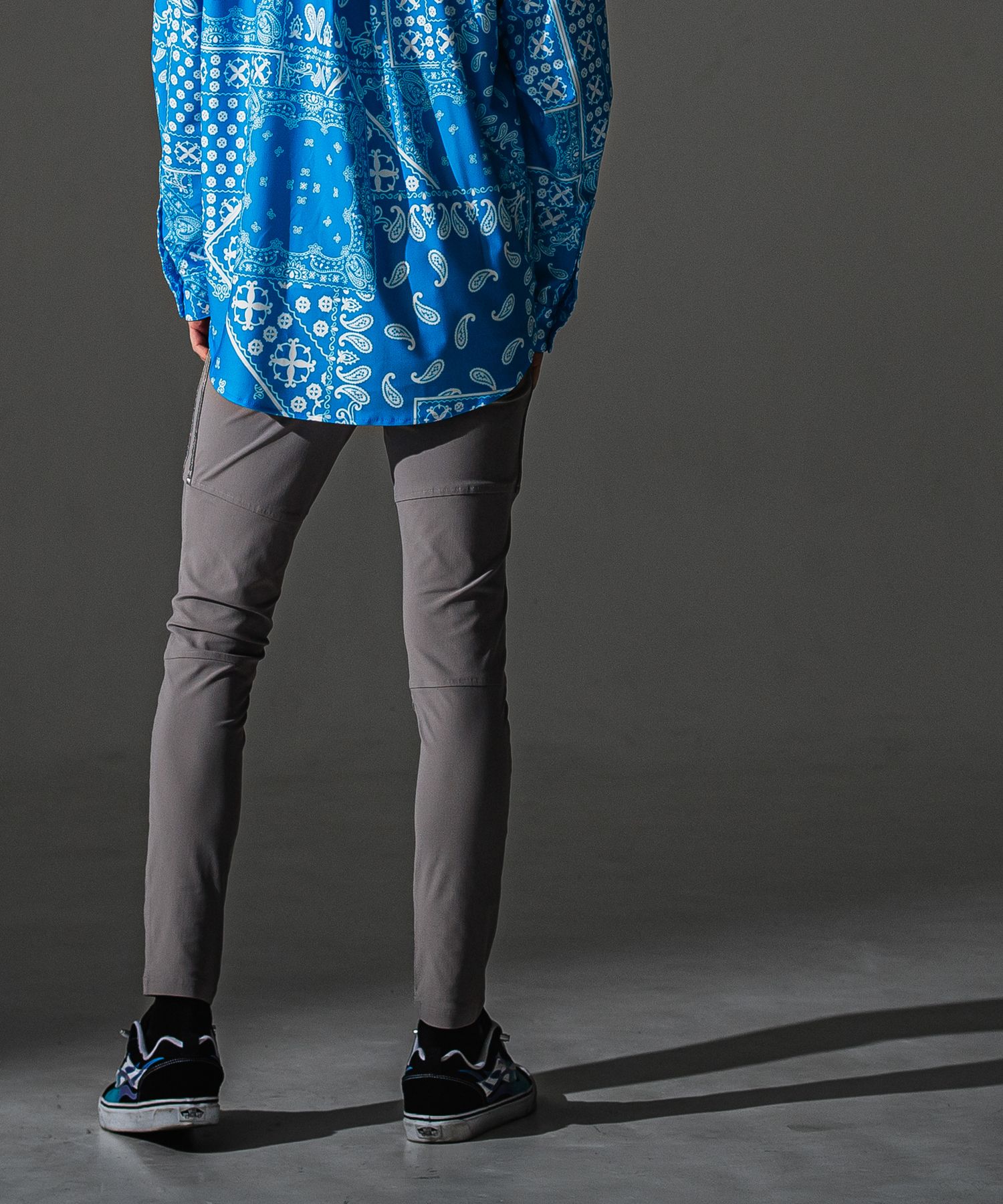 Johnson LINE NYLON PT / 【定番】 ナイロンマイクロファイバー ジョンソンラインパンツ (グレー/シルバー) （7月下旬入荷予定）※オーダー締切:5月23日(土)17時