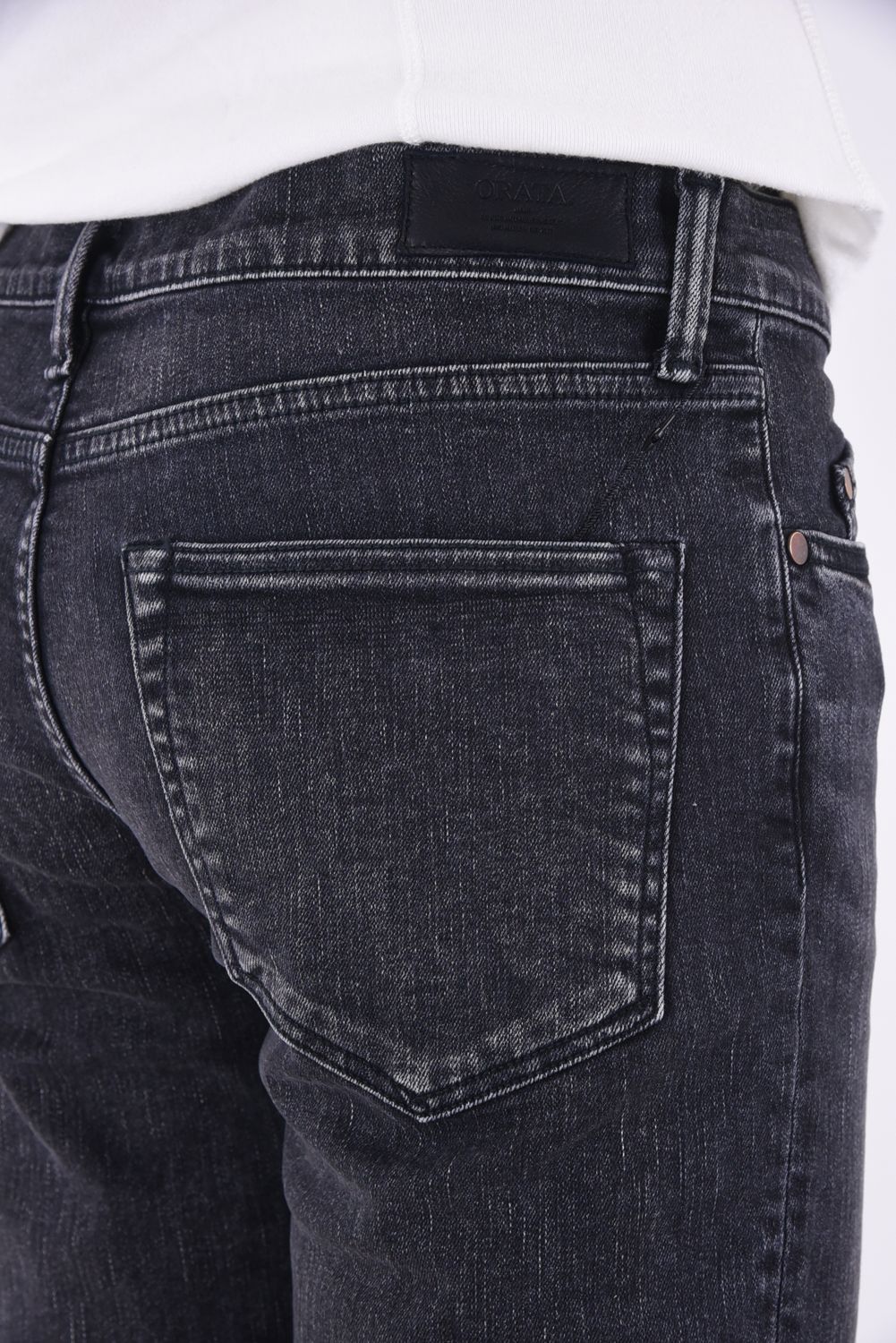 OR SKKNY JEANS / ヴィンテージ加工 ストレッチスキニージーンズ ブラックユーズド