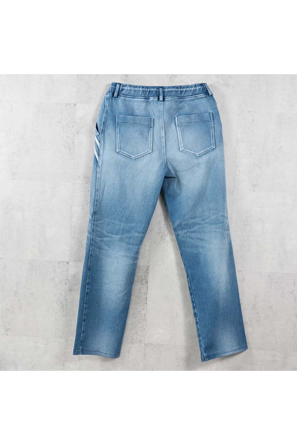 EDGE DENIM SEMI WIDE PT / エコレザーライン セミワイド イージーデニムパンツ (ライトインディゴ) (5月中旬入荷予定) ※オーダー締切:2月15日(日)18時