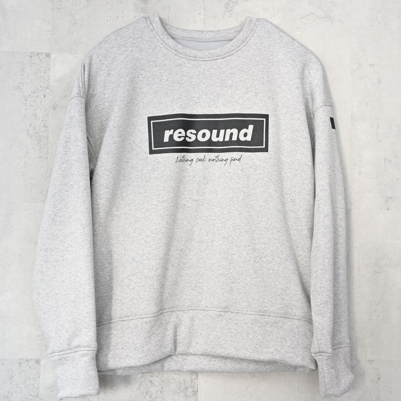 BOX VELOURS FLEECE DROP TRAINER / ボックスロゴ 裏起毛 ルーズトレーナー (グレー) (11月上旬入荷予定) ※オーダー締切:9月7日(月)17時