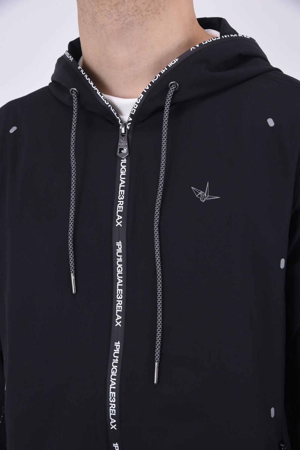 LOGO ZIP LIGHT HOODIE / ロゴジップ ライトフーディー ブラック