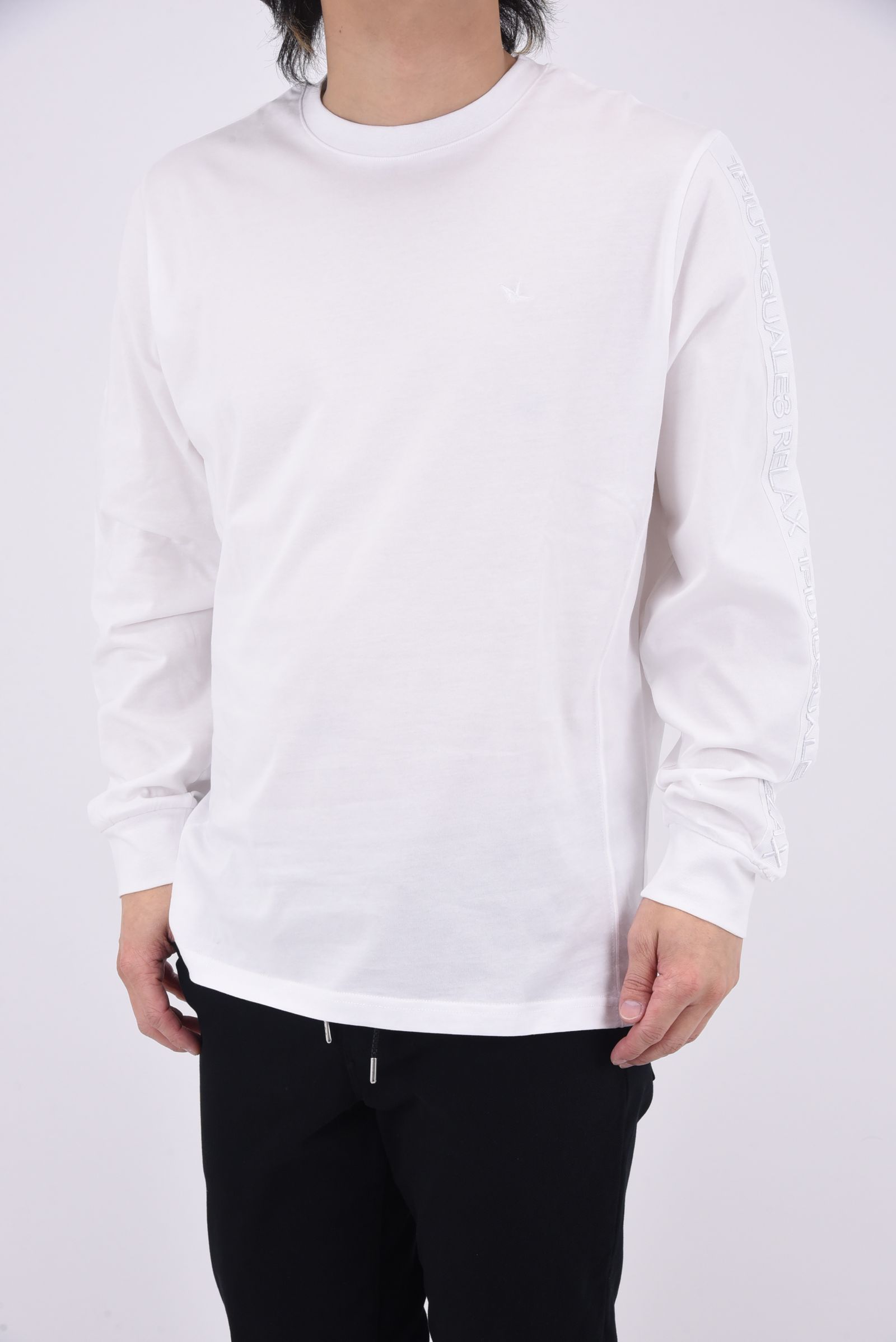 TAPE LOGO LONG T-SHIRT / テープロゴ ロングスリーブ (ホワイト)