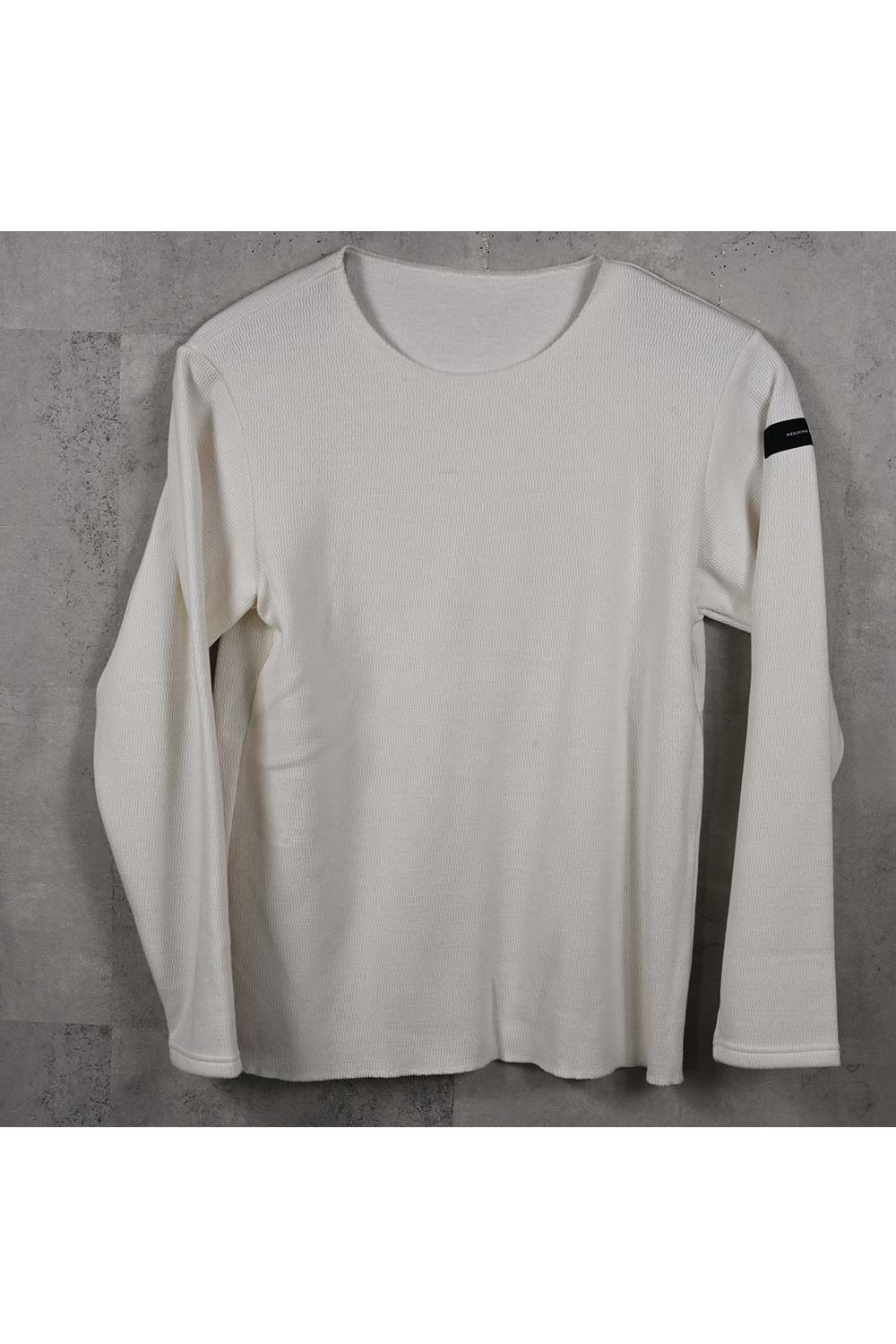 VELOURS FLEECE NEO THERMAL / サーマル生地 ロングスリーブ Tシャツ (ホワイト) (10月中旬入荷予定) ※オーダー締切：9月1日(月)18:00