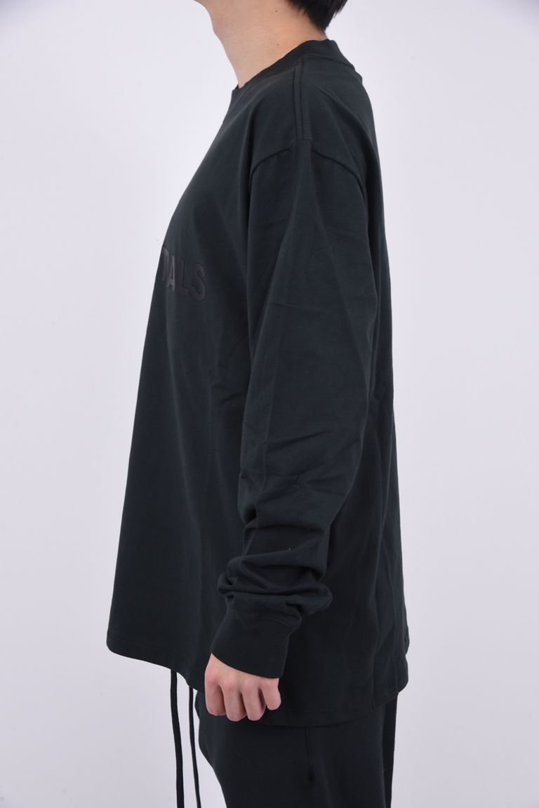 FOG ESSENTIALS ESSENTIALS FRONT LOGO L/S フロント ロゴ クルーネック ロングスリーブ Tシャツ  ブラック gossip