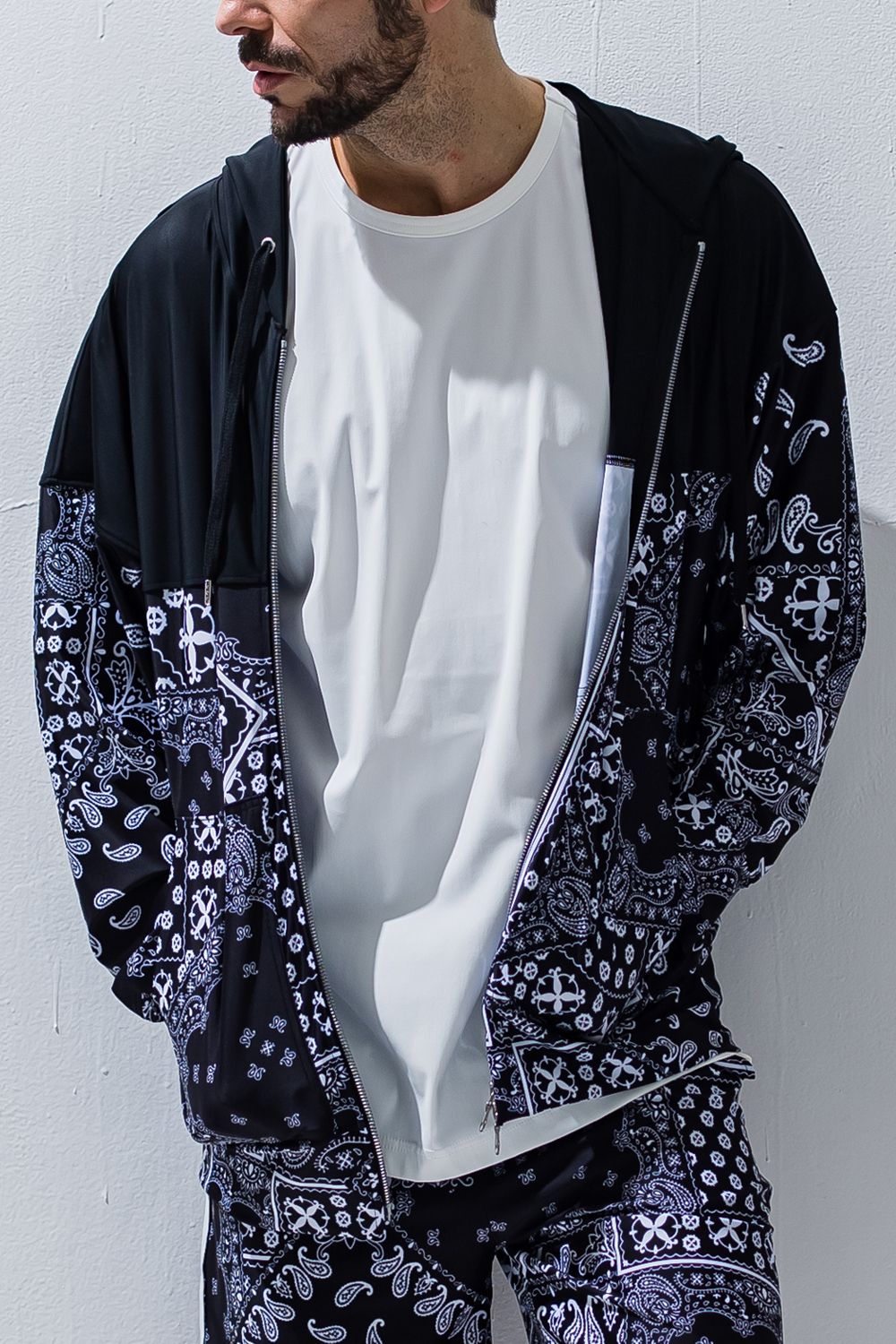 RESOUND CLOTHING - Paisley RUSH OVER ZIPUP HOODIE / オーバーサイズ