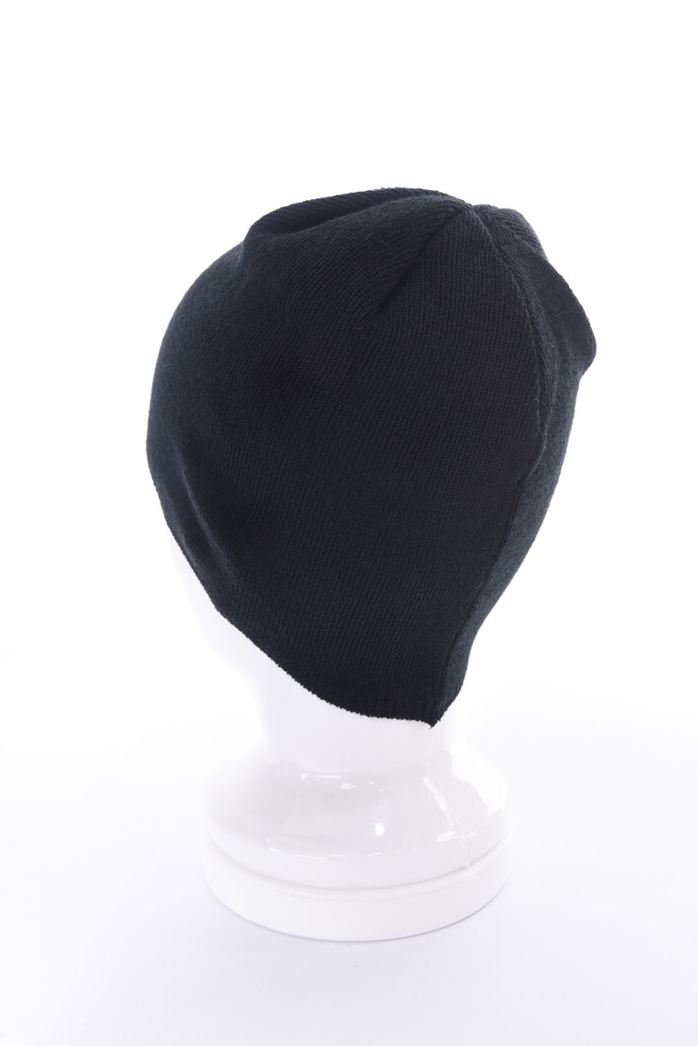 WOOL KNIT CAP / ウール ニットキャップ RC刺繍 (ブラック)