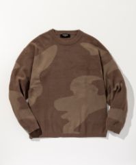 【26AW】 RECOVERY TECH TONAL CAMO RELAX KNIT / リカバリーテック トーナル カモ リラックス ニット (ブラウン)