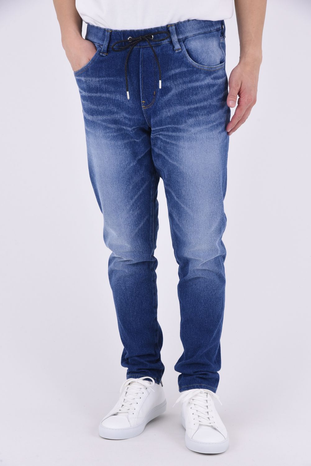 MICK DENIM JERSEY / 定番 デニム ジャージーンズ インディゴユーズド
