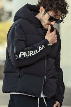 ZIP LOGO STRETCH DOWN JACKET / ジップロゴ ストレッチ ダウンジャケット ブラック