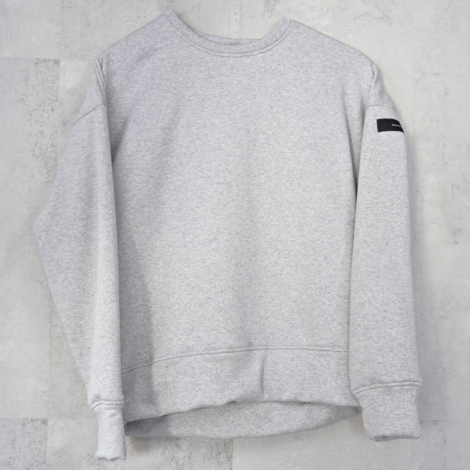 PIN ST RC VELOURS FLEECE DROP TRAINER / ピンストライプロゴ 裏起毛 ルーズトレーナー (グレー) (11月上旬入荷予定) ※オーダー締切:9月7日(月)17時