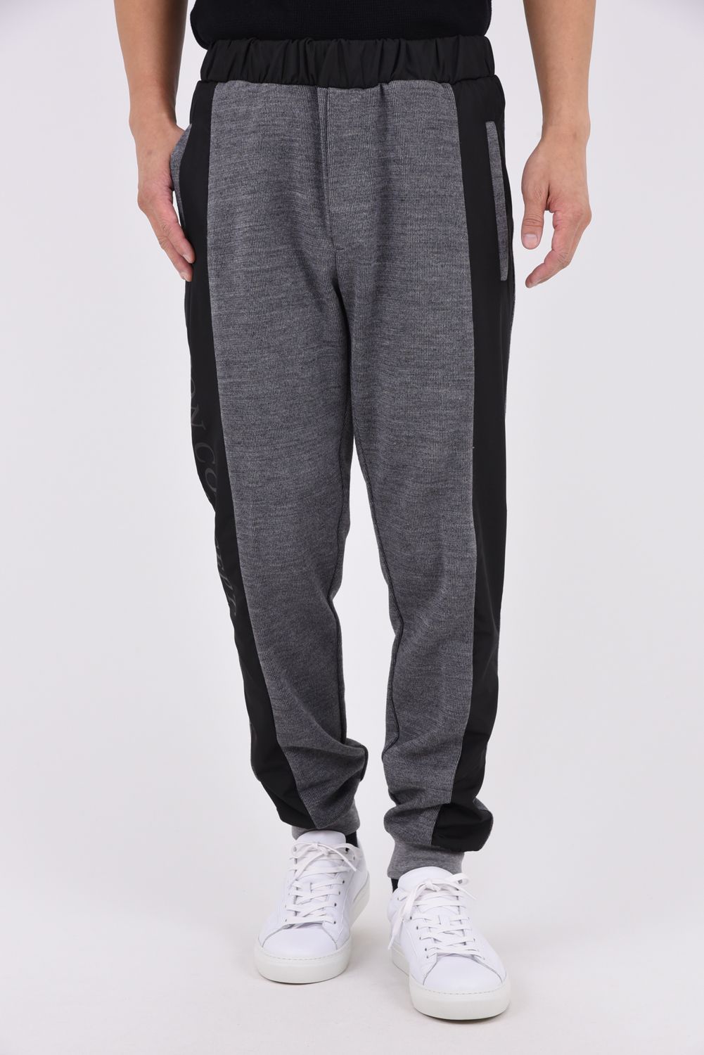 【LEON掲載】【26AW】 ICON PANT PRINT / ウール混 ツートーン サイドライン スウェットパンツ (グレー)