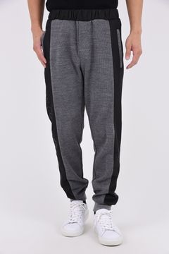 【LEON掲載】【26AW】 ICON PANT PRINT / ウール混 ツートーン サイドライン スウェットパンツ (グレー)