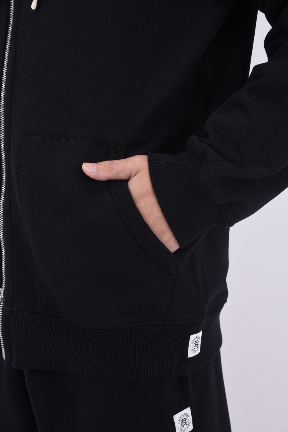 【国内正規品】 MIDWEIGHT TERRY CLASSIC FULL ZIP HOODIE / ミッドウェイトテリー フルジップパーカー  リラックスシルエット ブラック