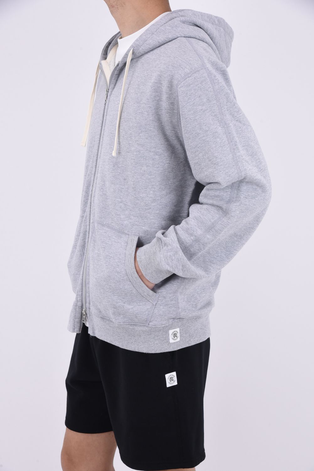 【国内正規品】 MIDWEIGHT TERRY CLASSIC FULL ZIP HOODIE / ミッドウェイトテリー フルジップパーカー  リラックスシルエット ヘザーグレー