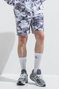 RUSH SHORTS / ラッシュガード カモフラージュ柄 ショートパンツ (ブラック) (5月末入荷予定) ※オーダー締切:2月15日(日)18時