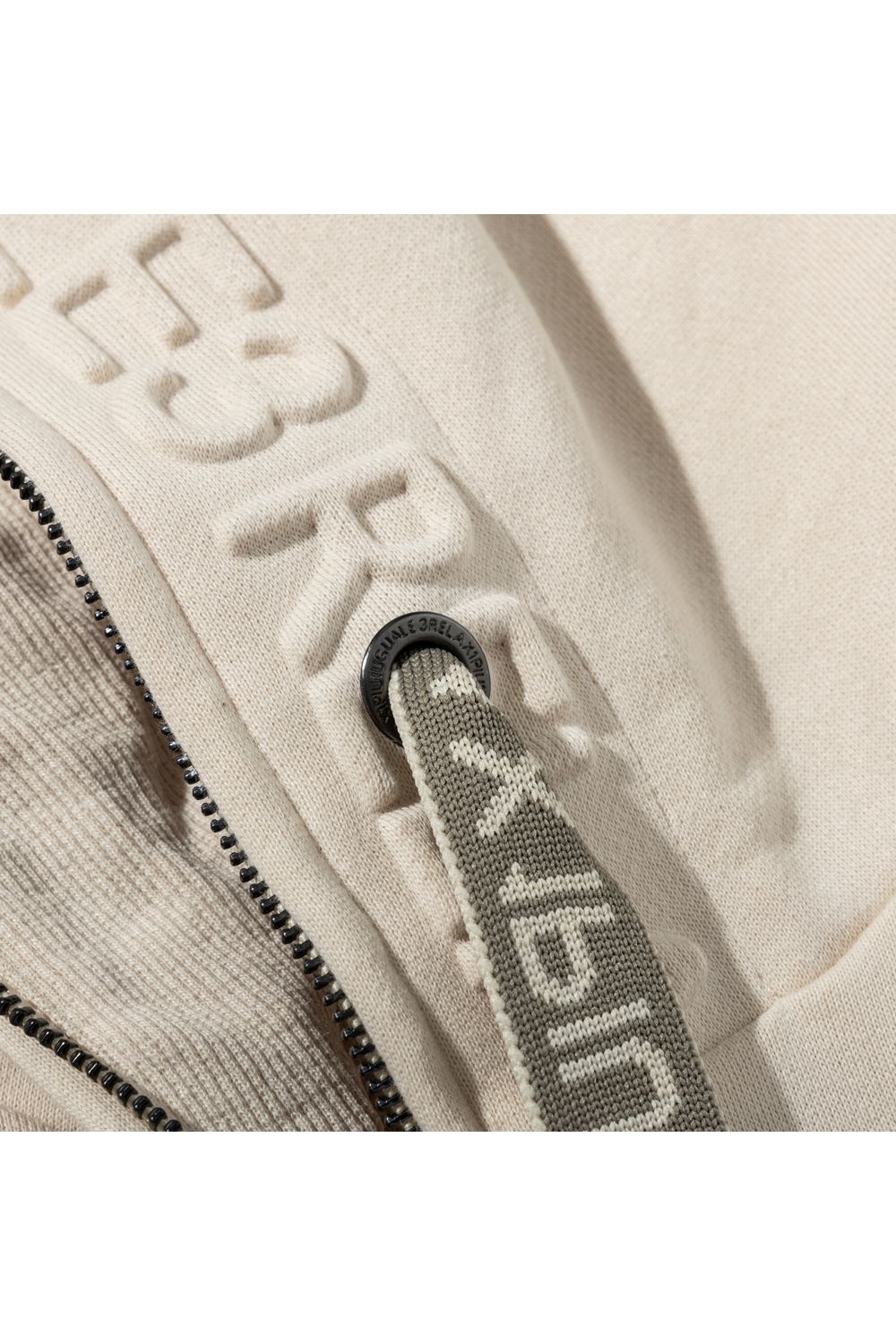 【26SS】 HOOD EMBOSSED LOGO HOODIE / エンボスロゴ ジップパーカー (ベージュ) (2月上旬入荷予定)