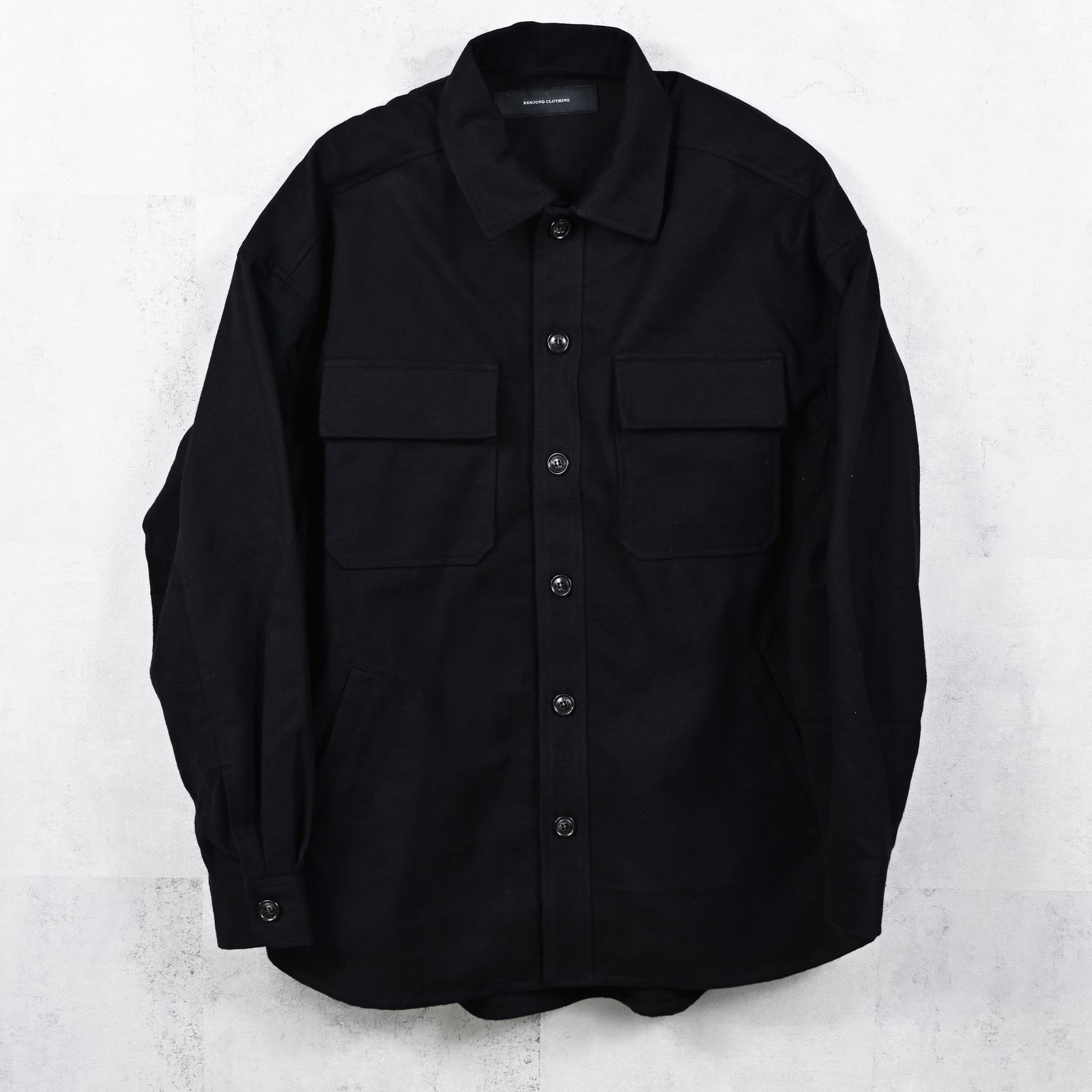 CPO SHIRTS JK / オーバーサイズ ドロップショルダー CPOジャケット ブラック (9月末入荷予定)
