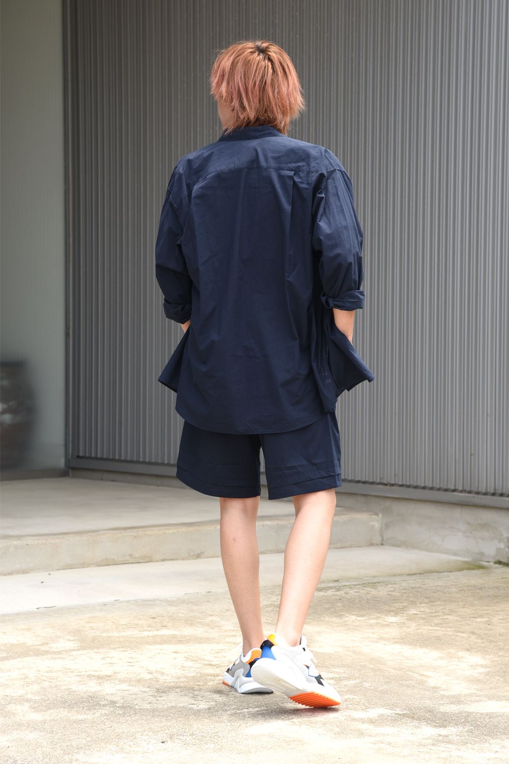 【White Mountaineering】 シャツ×ショーツスタイル
