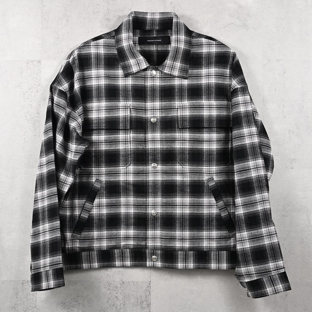 check shirt JK / チェック柄シャツ (ブラック) (8月末入荷予定) ※オーダー締切:5月23日(土)17時