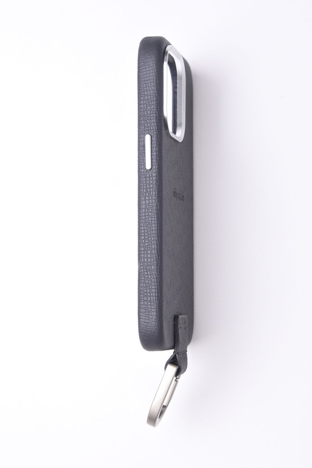 CARABINER-CASE / カラビナ付 iPhone レザーケース (グレー)