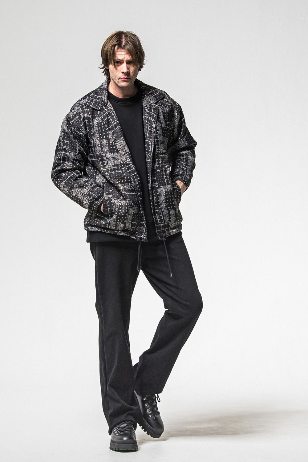 FUR COACH JK  /  コーチジャケット (ペイズリーブラック) (11月中旬入荷予定) ※オーダー締切：9月1日(月)18:00