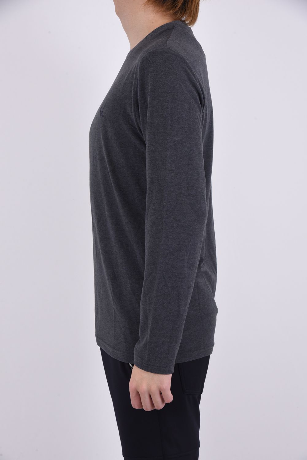 L/S CREW / プレミアムウォーム クルーネック ニットソー Dグレー
