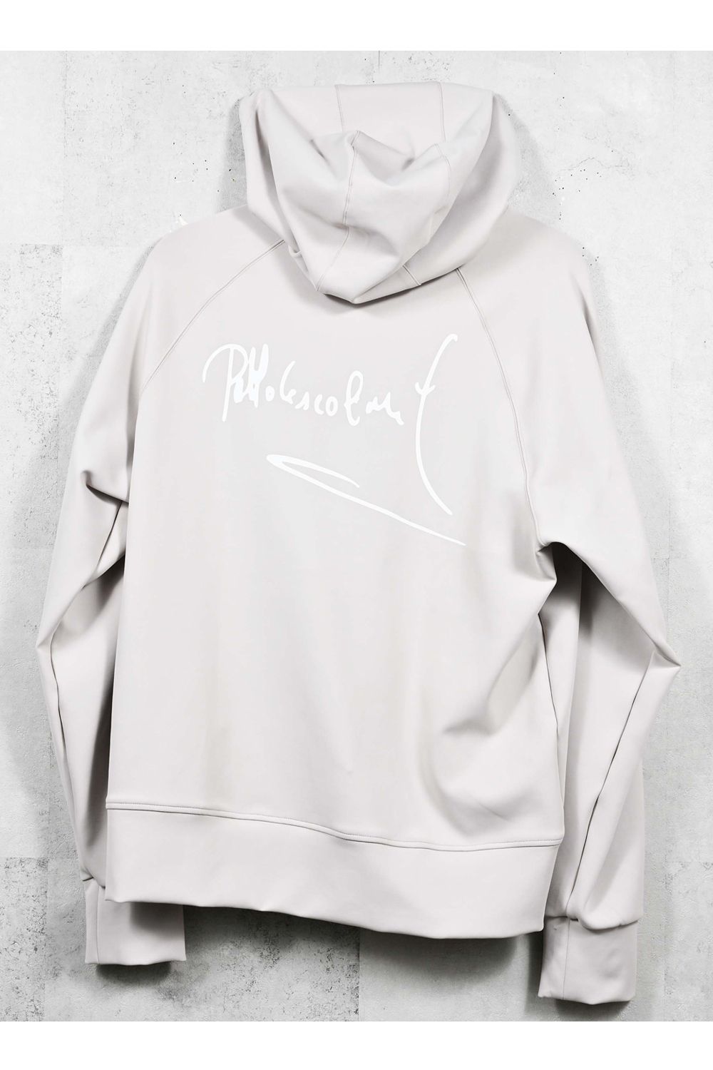 SIGN ZIP HOODIE / サインプリント ジップアップパーカー (グレージュ) (2月上旬入荷予定) ※オーダー締切12/13(土)17:00