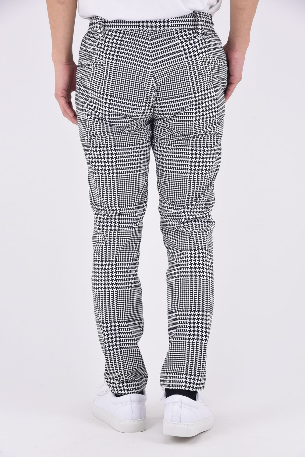 【26SS】【セットアップ】 GLEN CHECK NYLON JACKET & SLACKS / グレンチェック テーラードシングルジャケット&イージースラックス (ホワイト/ブラック)