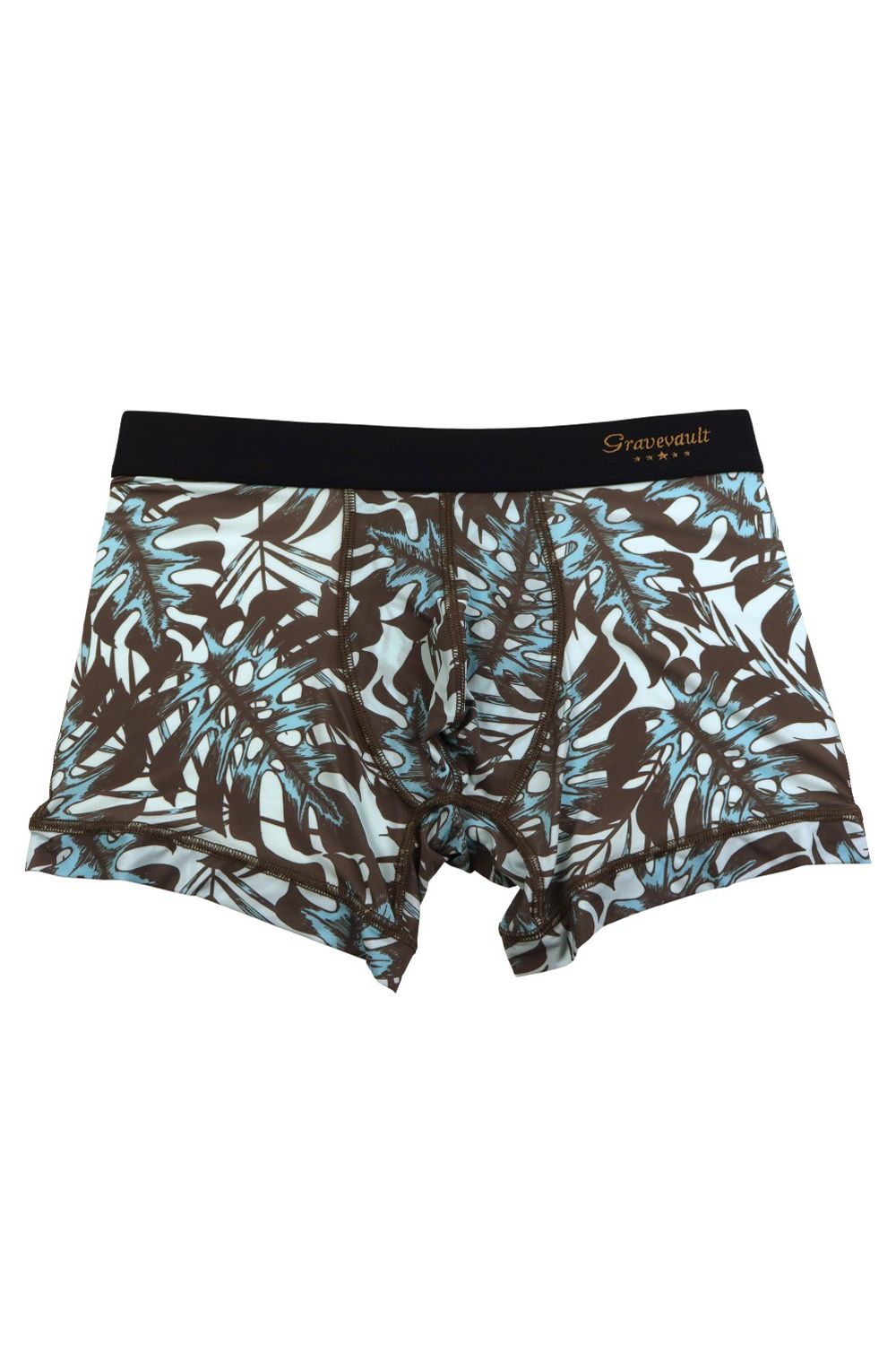 monstera leaf Short Boxer - リーフブラウン