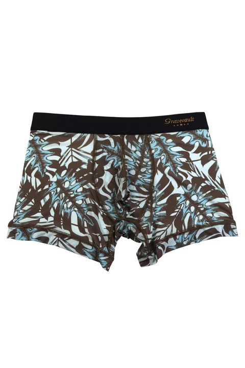 monstera leaf Short Boxer - リーフブラウン