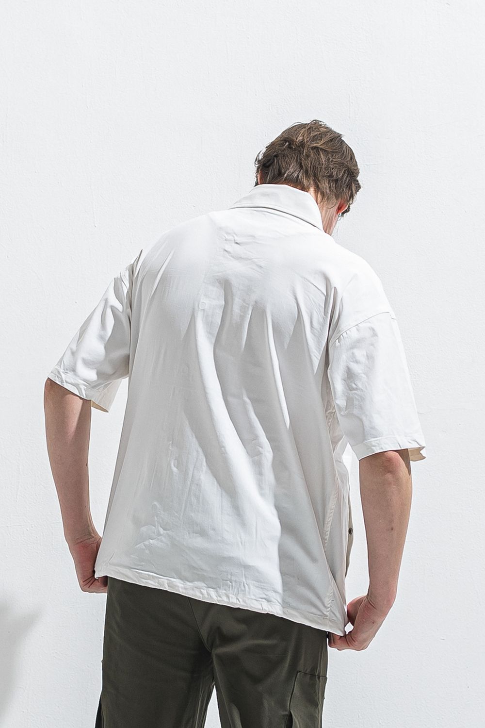 NYLON HALF COACH JACKET / ナイロン ハーフコーチジャケット （ホワイト） (5月中旬頃入荷予定) ※オーダー締切2月15日(日)18時