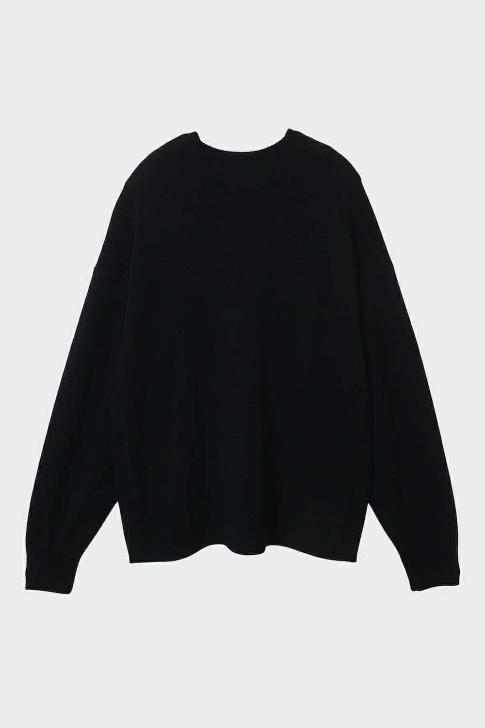 CREW NECK KNIT / ウール クルーネック ニット (ブラック)