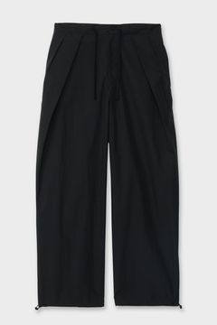 DRAWSTRING WIDE TROUSERS / ドローストリング ワイドパンツ (ブラック）